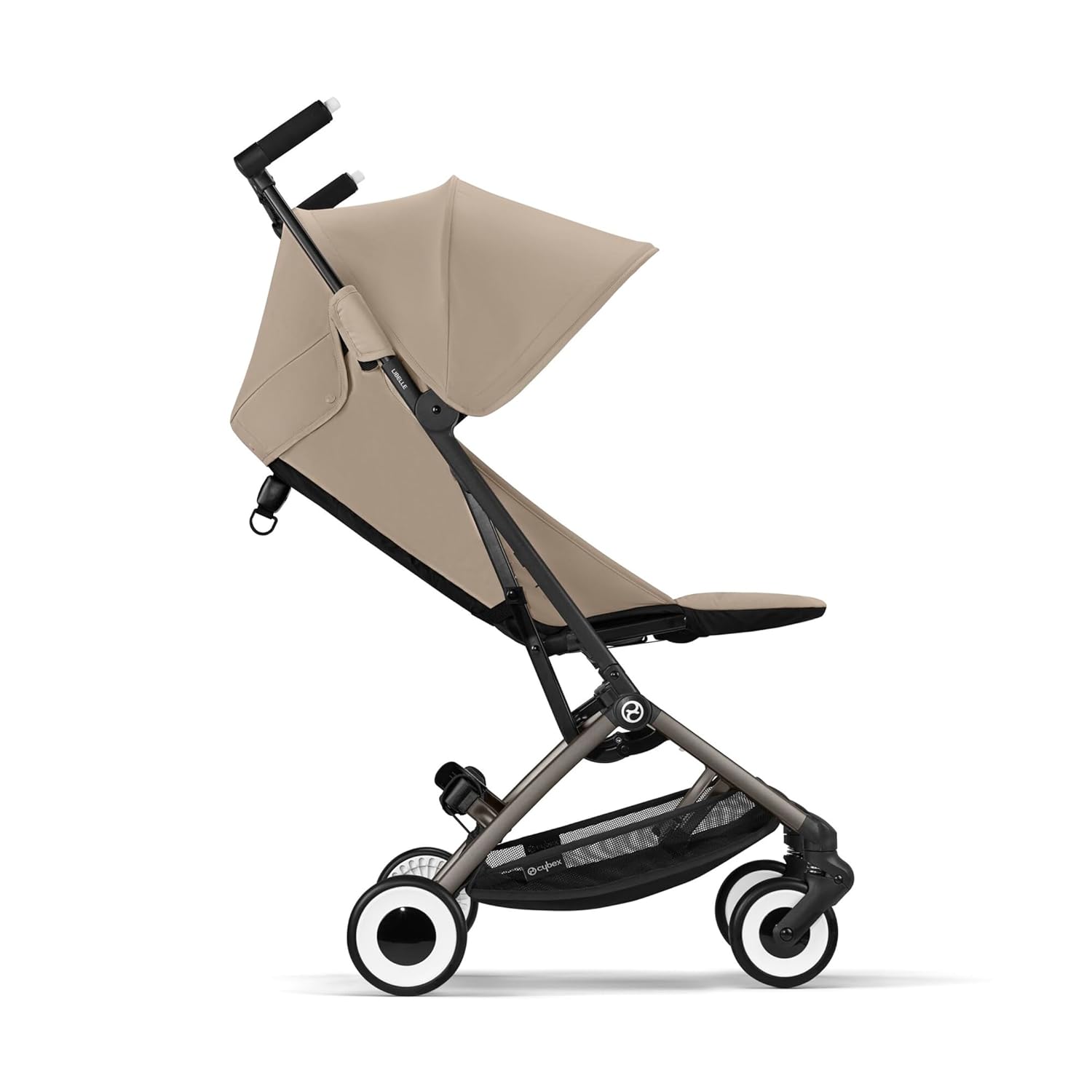 CYBEX Gold Kinderwagen Libelle mit One-Pull Harness, Von ca. 6 Monaten bis ca. 4 Jahre (max. 22 kg), Ultraleicht (nur 6 kg), Almond Beige (Beige mit taupefarbenem Rahmen) – Bild 7
