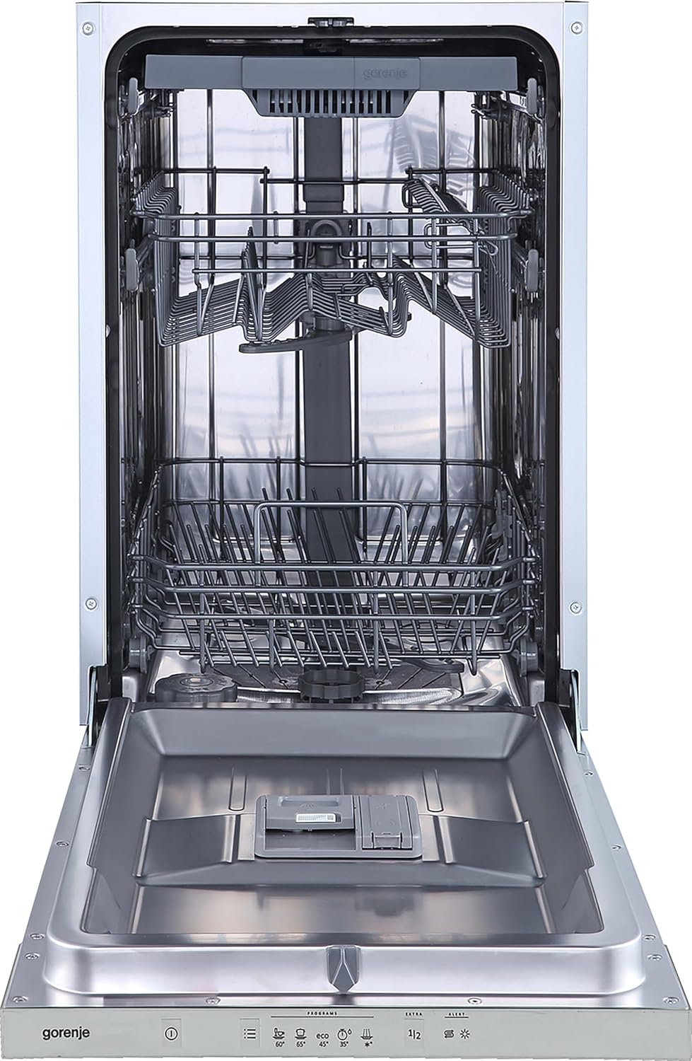 Gorenje GI 520 E15X Teilintegrierbarer Geschirrspüler / 45cm / 9 Maßgedecke / 5 Programme / 1h Reinigungsprogramm / höhenverstellbarer Oberkorb / vollständiger Überlaufschutz, Eingebaut, Edelstahl – Bild 4