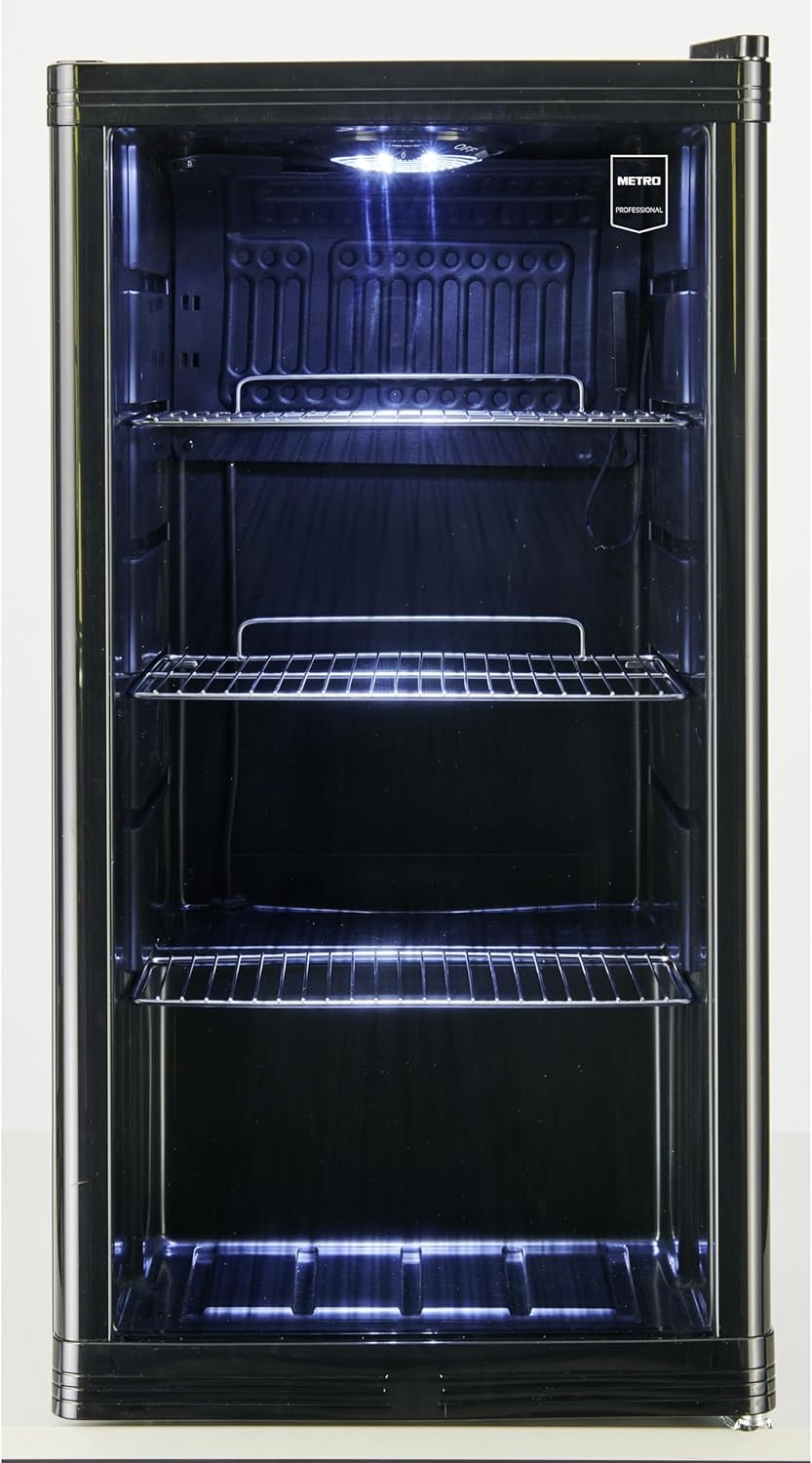 METRO Professional Mini-Kühlschrank GPC1088, 88 L, 1.052 kWh/24h, 3 Edelstahl-Drahtböden, schwarz – Bild 21